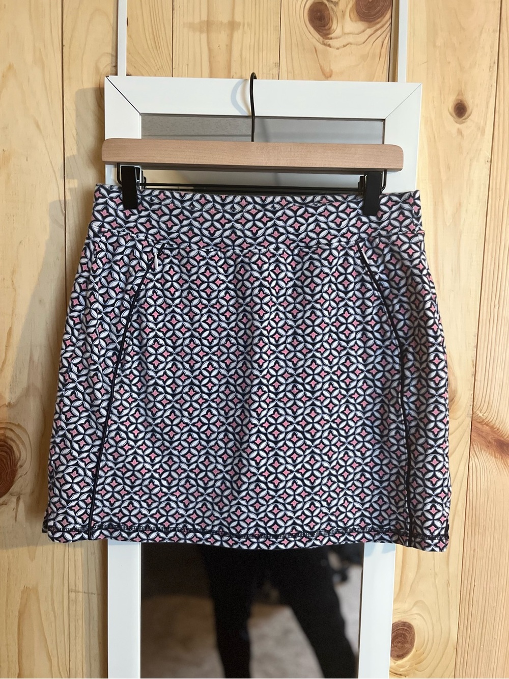 Talbots Navy Pink White Cotton Skort